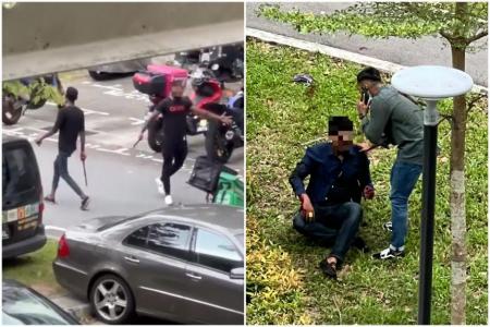 Police manhunt under way for 2 men who attacked 2 others with weapons in Boon Lay