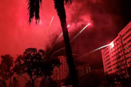 Kembangan-Chai Chee fireworks display cut short after stray projectile hit HDB block