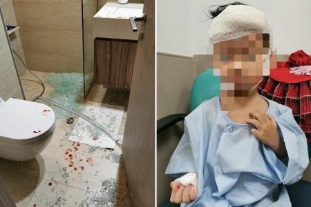 Toddler, grandmother injured by shattered tempered glass bathroom door 
