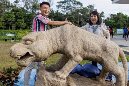 Esso tiger statue in Don’t Worry Be Happy sitcom moved to another Tampines petrol kiosk