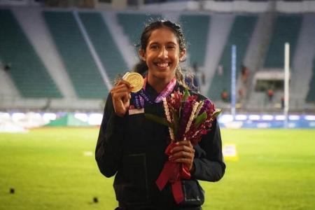 Shanti Pereira wins 200m for double gold at Asian championships 