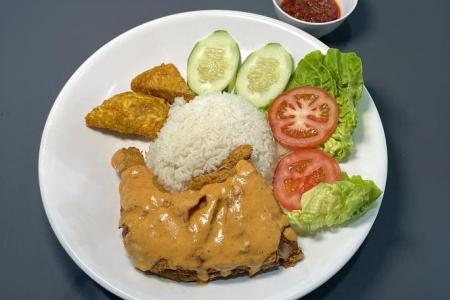 Fancy some salted egg ayam penyet?