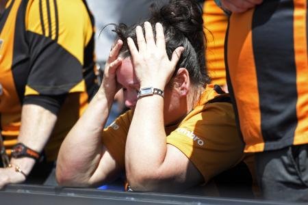 Hull fan looks dejected