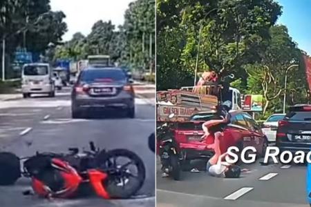 3 taken to hospital in chain collision on SLE