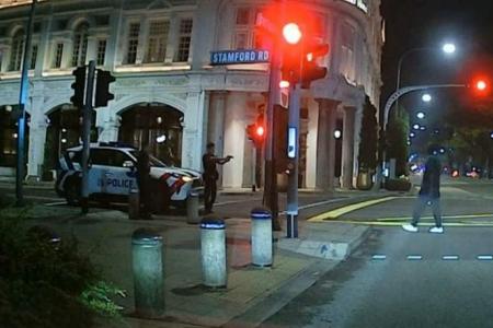 Man carrying axe arrested in Stamford Road, 71-year-old taken to hospital