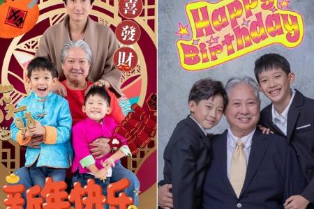 Sammo Hung celebrates 73rd birthday with his grandsons