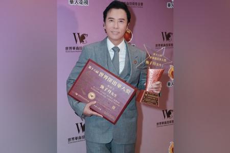 Donnie Yen receives World Outstanding Chinese Award 