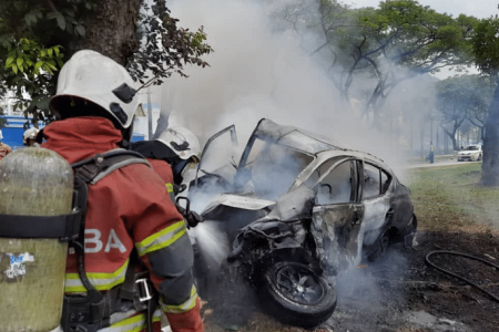 Singapore man dies in burning car after Johor crash