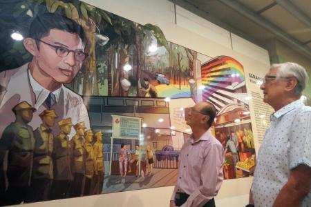 Mural at Serangoon MRT station depicts war hero Lim Bo Seng