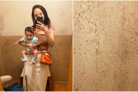 Mum horrified by mould on walls and baby chairs in Isetan Scotts nursing room