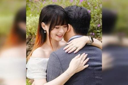 Jayley Woo, who is eight months pregnant, registers her marriage