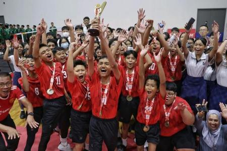 Hat-trick for Marsiling Sec School in C Div sepak takraw 