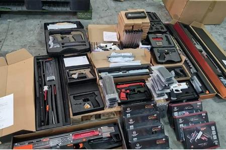 Man arrested for alleged involvement in import of 20 replica guns, 54 magazines