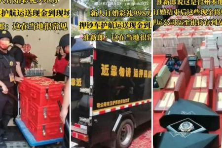 Man in China sends $1.9m in cash, gold bars to fiancee’s home in armoured truck as part of ‘bride price’