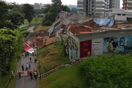 Man sustained minor injuries after landslide at Clementi park connector