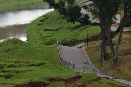 Man sustained minor injuries after landslide at Clementi park connector