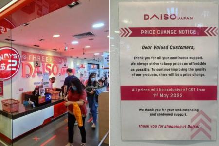 Daiso stores in Singapore to increase prices from May 1