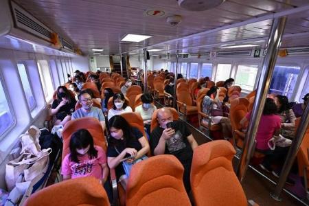 First day of Singapore-Desaru ferry service sees healthy crowds of families