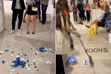 US art fair visitor accidentally smashes $56,000 ‘Balloon Dog’ sculpture by Jeff Koons