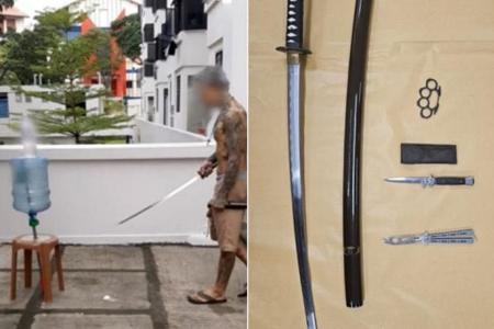 Police arrest man after he posts video of himself with samurai sword in public