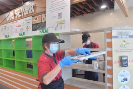 More return trays at hawker centres; table littering rules start on Jan 1 at foodcourts, coffee shops