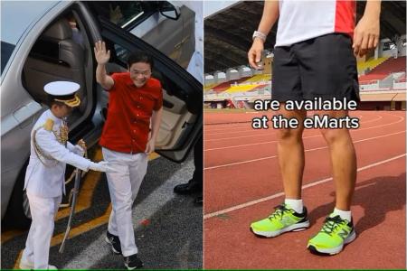 PM Wong wears black New Balance shoes at NDP