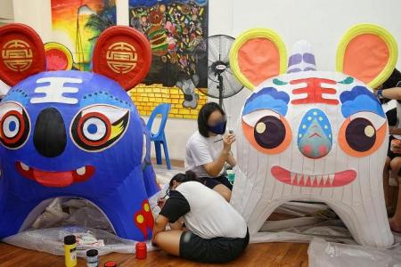 Female prison inmates create tiger lanterns for Gardens by the Bay's Mid-Autumn Festival