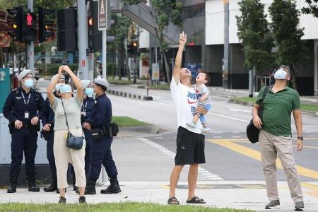 Red Lions' last rehearsal of free-fall jump for National Day thrill residents in Ghim Moh, Bishan