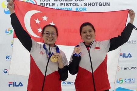 Shooting: Teh Xiu Hong and teammates win Singapore's first World Cup gold medals in pistol events