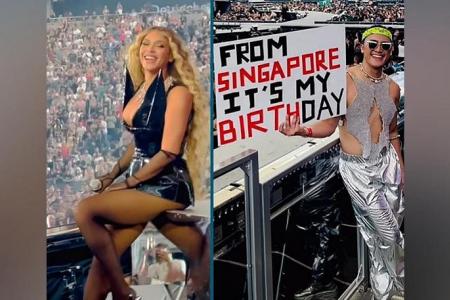 Singapore comedian Hirzi gets happy birthday greeting from Beyonce at Frankfurt concert