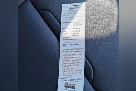 Property agent’s flier gets flak for looking like a parking summons 