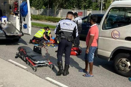 Pedestrian unconscious after lorry accident in Sungei Tengah