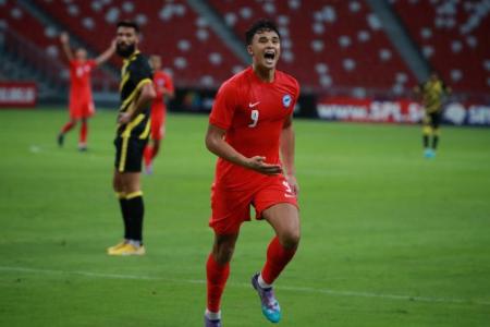 Ikhsan Fandi brace gives Lions win over Malaysia in front of record crowd