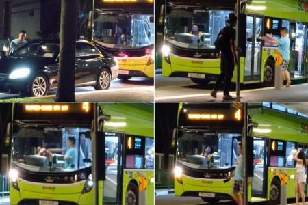 Motorist who grabbed and threw down bus driver’s phone charged with committing public nuisance 