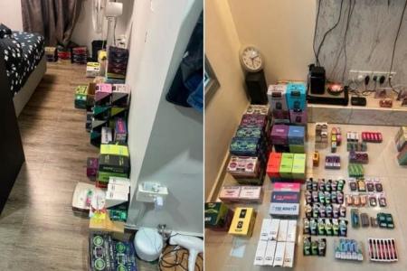 Man arrested for selling e-vaporisers on Telegram; over $17k worth of vape products seized