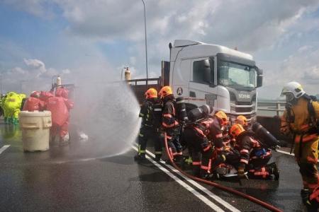 Singapore, Malaysia take part in first mock chemical spill exercise since pandemic