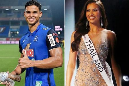 Footballer Irfan Fandi congratulates Thai girlfriend for placing second at Miss Universe