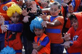 Dragon Ball fans in Guadalajara, Mexico. The manga franchise is distributed in more than 80 countries.