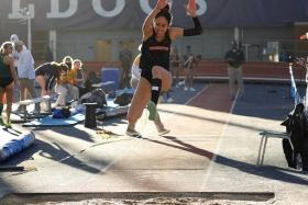 Tia Louise Rozario at the 16th Yale Giegengack Invitational meet held at Yale University.