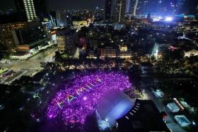 The night ended with attendees getting together in a light-up formation spelling out the word “family”.