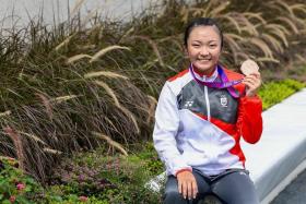 Kimberly Ong placed third with a score of 9.756, behind gold medallist Li Yi (9.786) from Macau and Hong King’s Liu Xuxu (9.756).