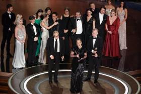 The cast and crew of Oppenheimer at the 96th Academy Awards in Hollywood on March 10.