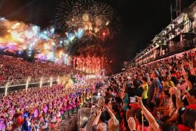 About 18,000 people participated in Chingay 2024, held at the F1 Pit Building.