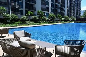 One of the swimming pools at Treasure at Tampines condominium, photographed on Feb 29, 2024.