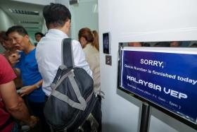 The move to stop walk-ins was in response to the large crowds that have flocked to the information counter.