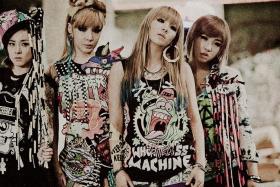 K-pop group 2NE1 comprise (from left) Dara, Bom, CL and Minzy.