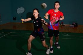 Singapore mixed doubles badminton players Terry Hee (right) and Jessica Tan have earned their ticket to the Paris Olympics.

