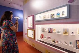 The Tamagotchi collection on loan from Ms Rachel Liew features the toy in various sizes and colours.