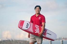Singapore kitefoiler Maximilian Maeder is gunning for glory at the Olympic Games.