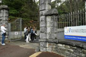 Saint-Thomas d’Aquin middle school in Saint-Jean-de-Luz, south-western France, where a teacher died after being stabbed by a student, on Feb 22.